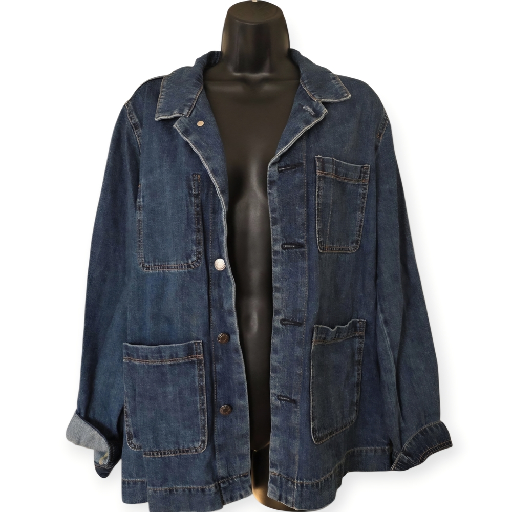 Everlane Dark Blue Denim Chore Jacket